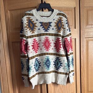 L.L. Bean Multicolor Patterned Sweater